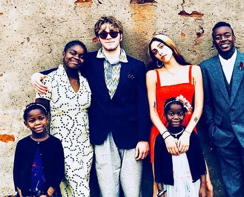 A picture of David Banda (right) with all of his five siblings.